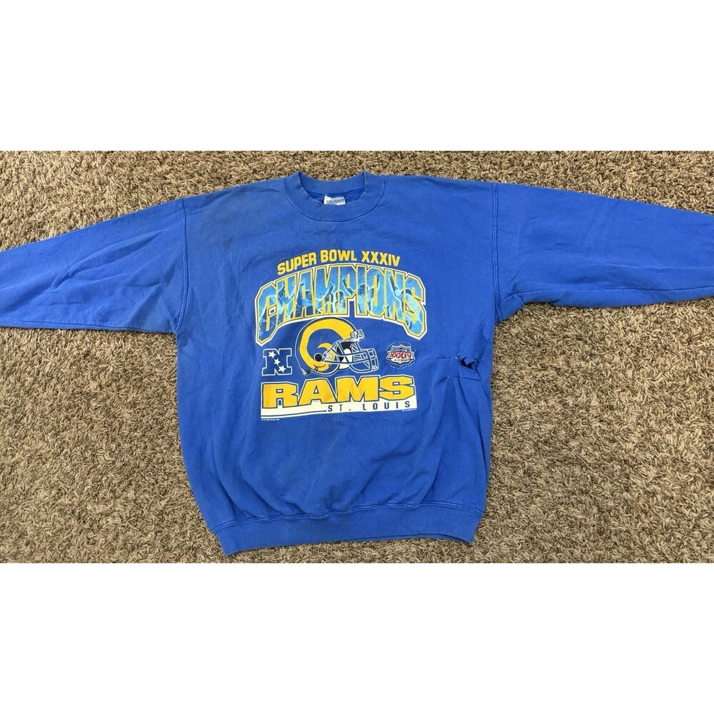 Vintage 2000s Gildan St Louis Rams Super Bowl Champions Crewneck Mens Size XL